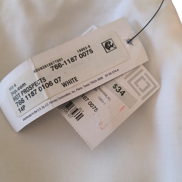 NWT Liz Claiborne Classic White Pencil Skirt Size 14 Petite - Picture 6 of 8